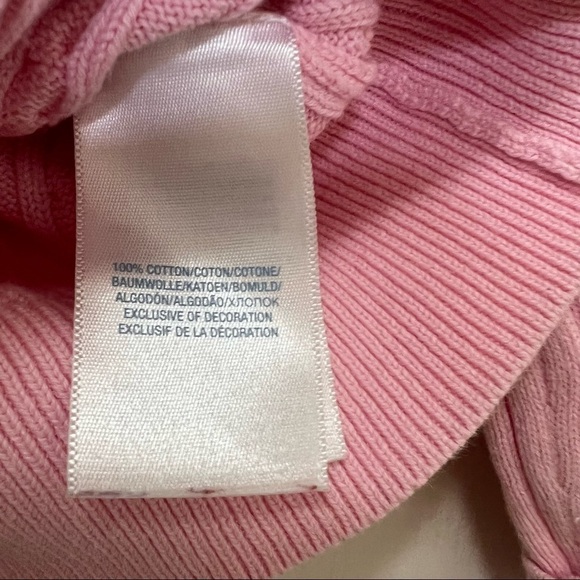 𝅺POLO Ralph Lauren| Girls Buttoned Down Cable Knit Sweater Pink- Size 24 months - Picture 5 of 5